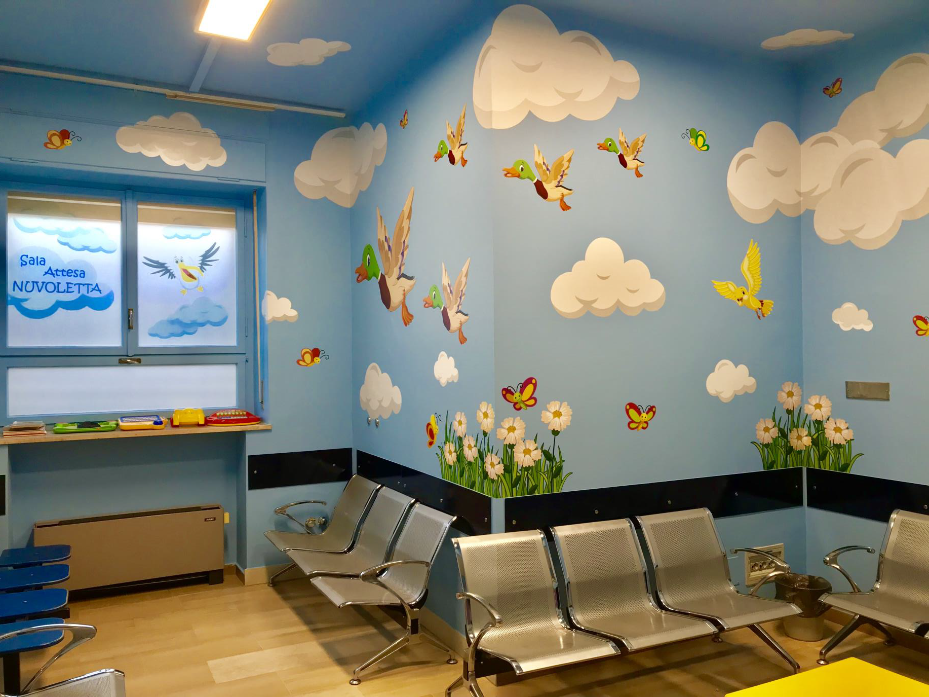 Nuvoletta – Sala attesa otorinolaringoiatria Ospedale Infantile Regina Margherita – Città della Salute – Torino (2)
